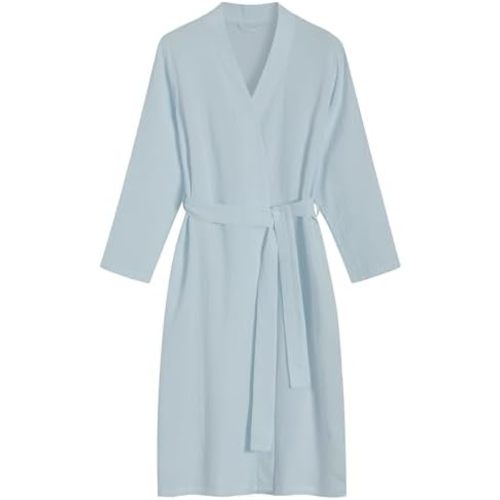Latuza Women's Cotton Gauze Robe Lightweight Absorbent Bathrobe with Pockets