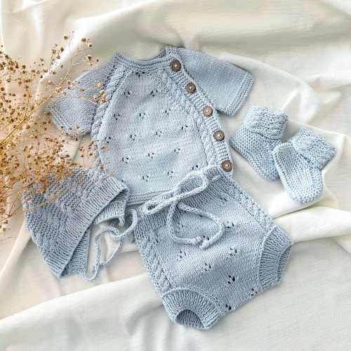 Newborn Boy Summer Coming Home Outfit | Baby Boy Coming Home Outfit | Baby Hospital Outfit | Knitted Baby Boy Outfit | Knit Baby Boy Clothes