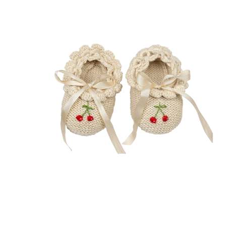 Cherry Ballerinas in Ecru – Wild Wawa