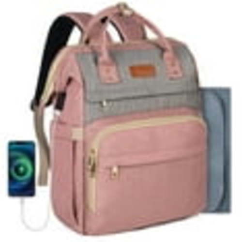 Baby Diaper Bag Backpack for Boy & Girls, Kabaqoo Travel Diaper Backpack Newborn Essentials Gift, Pink