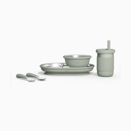Lalo Stainless Mealtime Essentials - 5pc Set - Sage