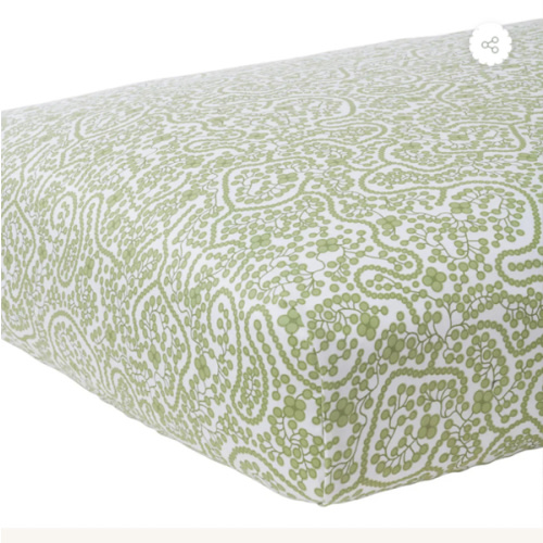 Shelby Green Crib Sheet