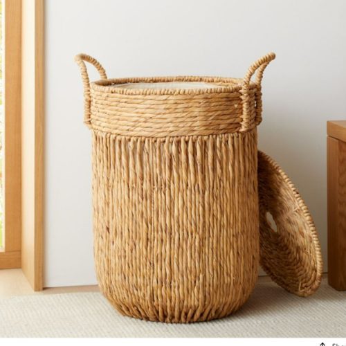 Vertical Lines Seagrass Baskets | West Elm