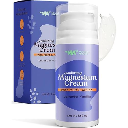 Magnesium Cream For Kids and Babies - Calming Body Lotion for Bedtime - Natural Magnesium Chloride with Arnica and MSM in Organic Aloe & Shea Butter Base 3.69 oz