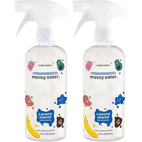 Stain Treater Spray, 2024 New Messy Eater Spray, Baby Stain Treater for Laundry, 10.5 FL OZ Stain Treater, Messy Eater Spray, for Spots on Clothes, Underwear, Carpets, Linens (2PCS)