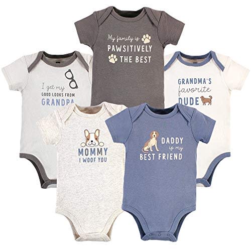Hudson Baby Baby Boys Cotton Bodysuits 5-pack