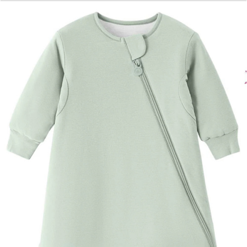 Warm Long Sleeve Sleep Sack 2.5 TOG - Organic Cotton & Camel Wool - Pea Green