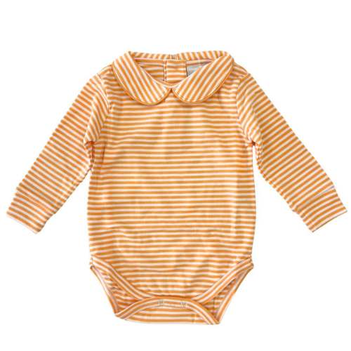 Striped Peter Pan Onesie - Orange