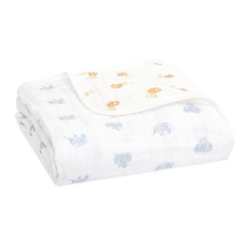 Aden + Anais Essentials Organic Dream Blanket - Animal Kingdom Hello Elephants