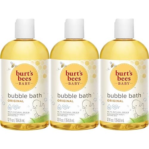 Burt's Bees Baby Bubble Bath, Original Scent, Tear Free Baby Wash for Delicate Skin, 98% Natural Origin, 12 Fl Oz (Pack of 3)