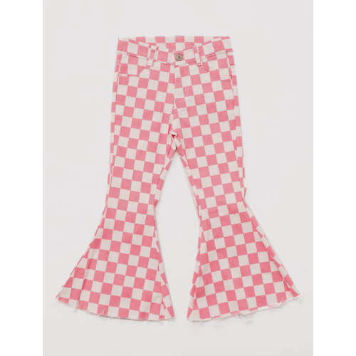 Pink Checker Denim Bell Bottoms (Baby & Toddler)