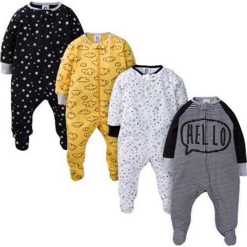 Gerber Baby Boys' Sleep 'n Play - Star - 3-6 Months - 4-pack