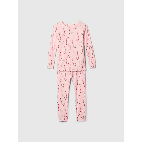 Kids & babyGap 100% Organic Cotton Candy Cane PJ Set, Pink Cameo - size 6-12M