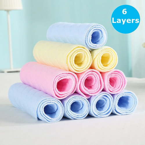 10 Pcs Muslin Burp Cloths for Baby Boys and Girls - 6 Layers Ultra Absorbent Cotton Burping Cloth, Burp Clothes, Newborn Towel - Milk Spit Up Rags for Unisex, Boy, Girl - Burp Cloths