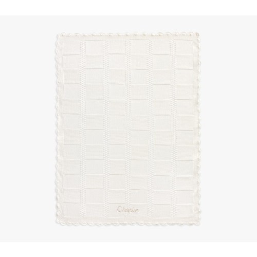 Patchwork Organic Cotton Knit Baby Blanket