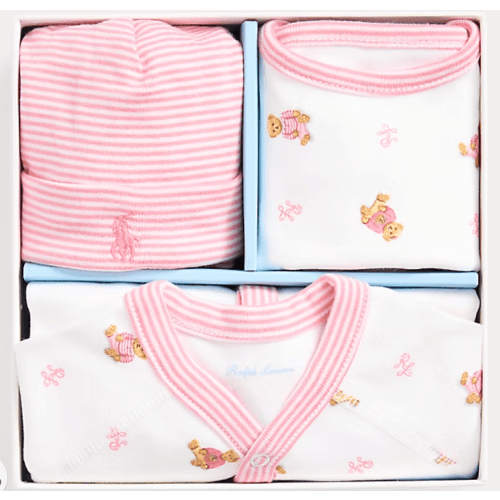 Polo Bear Cotton 3-Piece Gift Set (Newborn)