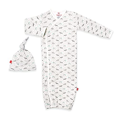 Magnetic Me Organic Cotton Newborn Sleeper Gown & Hat Set | Super Soft Organic Cotton Fabric Sleep Sack
