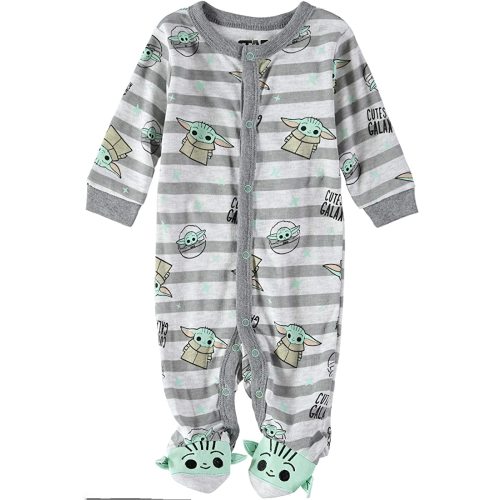 Star Wars Baby Boys The Mandalorian Footie Pajamas Romper Baby Yoda - Baby Pajamas - Baby Sleeper