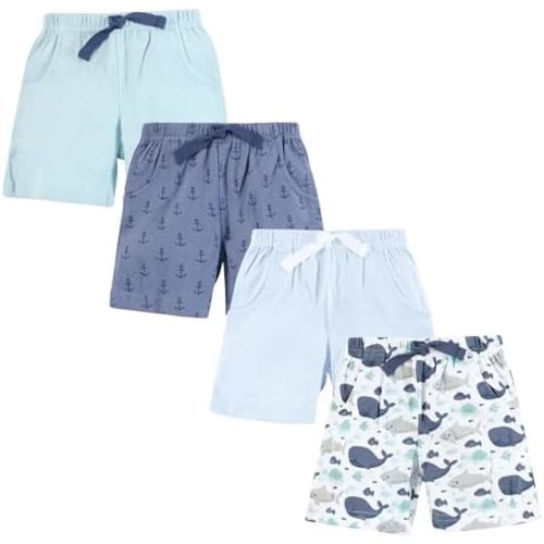 Hudson Baby Unisex Baby Shorts Bottoms 4-Pack