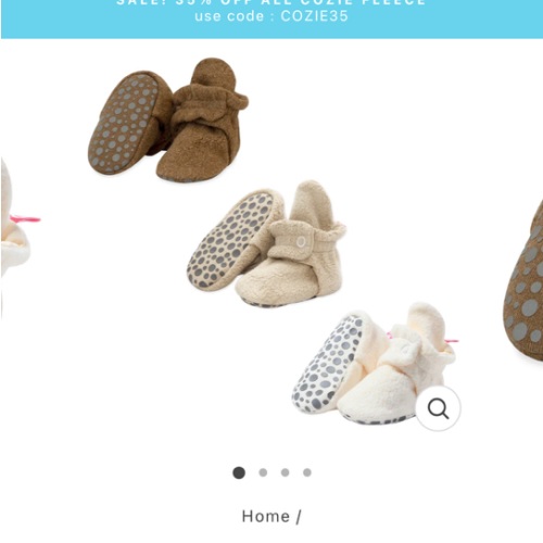 Cozie Fleece Gripper Baby Bootie 3 Pack - Heather Mocha/Khaki/Cream – Zutano
