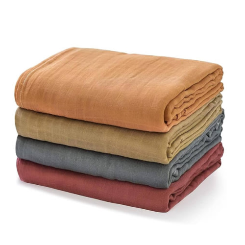 Momcozy Muslin Swaddle Blankets for Baby Boys and Girls, 4-Pack Breathable and Skin-Friendly Receiving Blanket Wrap, Baby Essentials, Registry & Gift, 47 x 47 inches