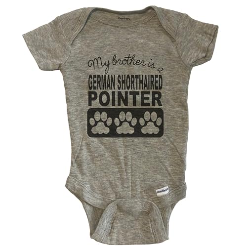 Really Awesome Shirts My Brother Is A German Shorthaired Pointer Baby Bodysuit (100% Cotton)