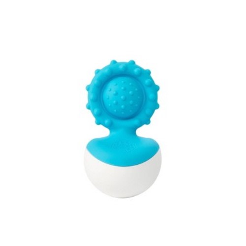 Fat Brain Toys Baby Rattle Dimpl Wobl, Color: Blue