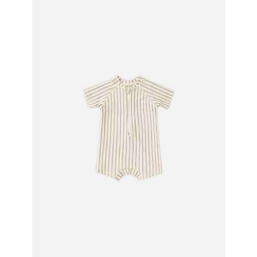 Zip Rashguard One-Piece || Vintage Stripe