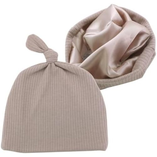 Silky Satin Lined Newborn Hat Hair Care Knot Beanie Hats for Infant Baby Boys Girls Caps 0-6 Months
