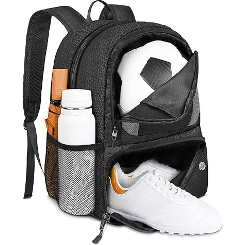 YOREPEK Soccer Backpack,Soccer Bag with Ball Holder, Water resistant Sport Equipment Bags Fit Basketball Volleyball Football
