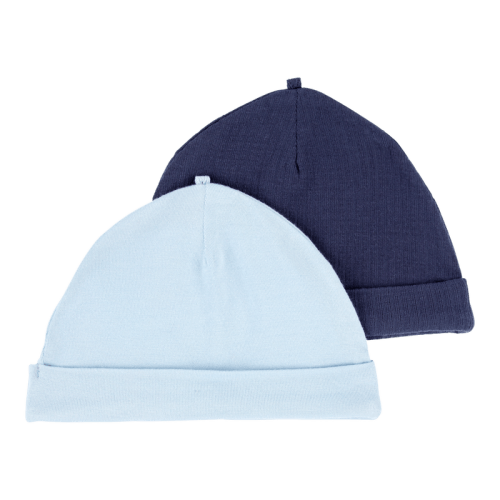 Blue Baby Boy 2-Pack PurelySoft Caps - Blue | Carter’s Oshkosh Canada