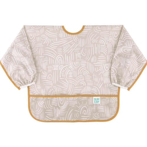 Long Sleeve Food Catching Bib in Wander Print | Bumkins
