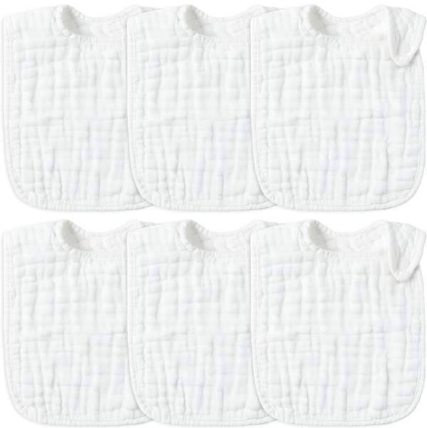 Bibs 6 Pack (White)