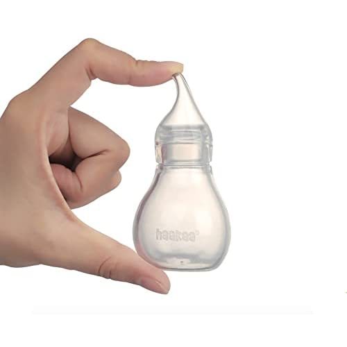 haakaa Silicone Baby Nasal Aspirator| Safe Baby Nose Cleaner| Easy-Squeeze Silicone Bulb Syringe, BPA Free