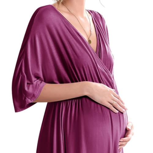 Ekouaer 3 in 1 Labor/Delivery/Hospital Gown Maternity Dress Nursing Nightgown Sleepwear for Breastfeeding