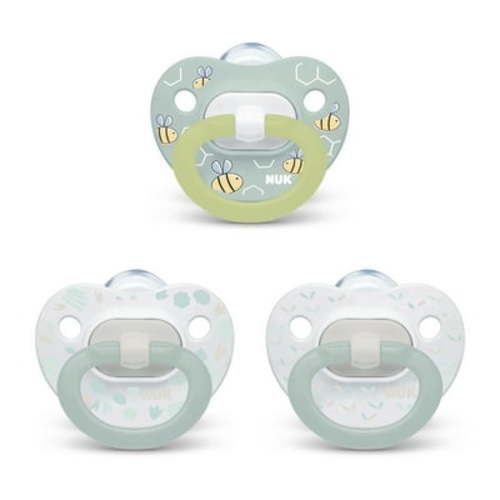 NUK Orthodontic Pacifiers, 3 Pack, 0-6 Months, Unisex