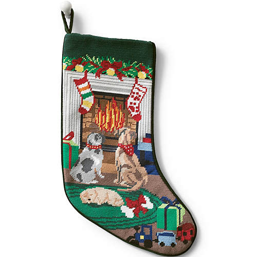 Needlepoint Personalized Christmas Stocking | Lands' End