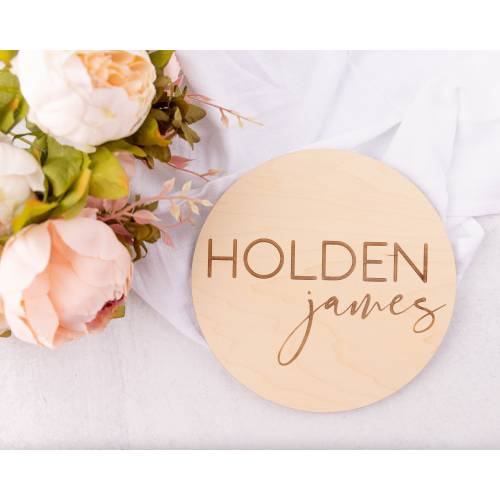 Engraved Baby Name Sign, Newborn Photo Prop, Wooden Name Sign, Modern Birth Announcement, Baby Name Plaque, Name Announcement for Hospital