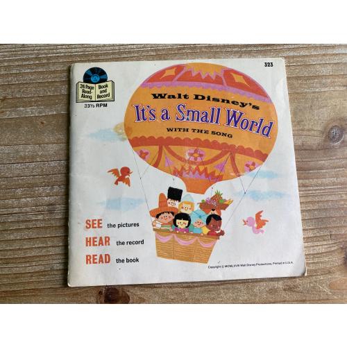 Walt Disney’s It’s a Small World with the Song, Western Publishing, 1968, Vintage Record & Book