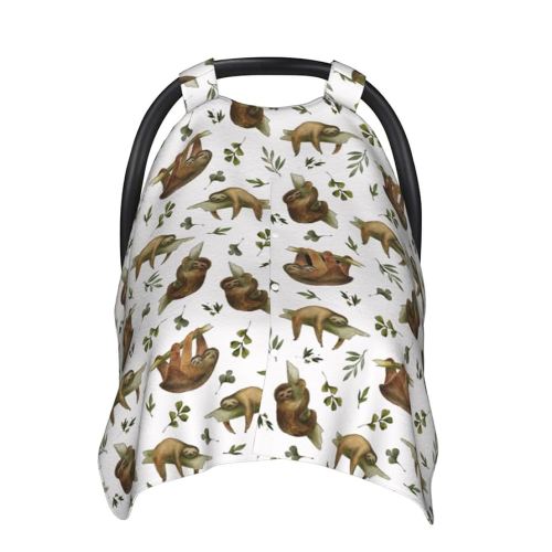 Sloth Baby Car Seat Cover in Winter Summer, Nursing Cover for Mom Sloth Stuff for Baby Boys Girls
