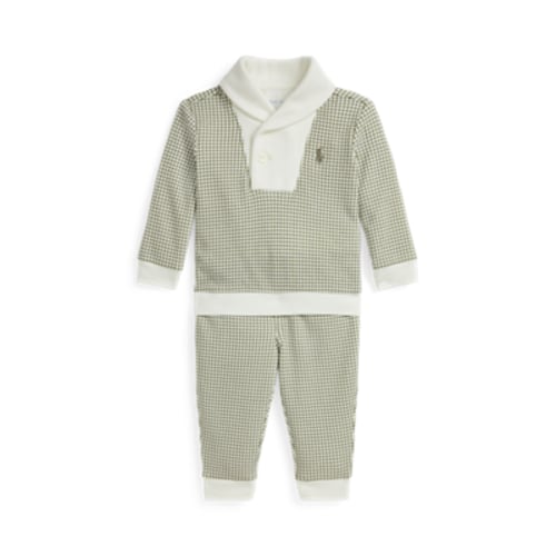 Houndstooth Cotton Pullover & Pant Set 9M