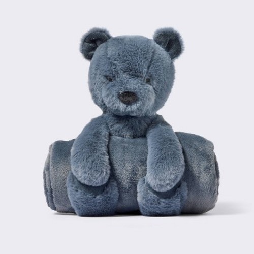 Plush Blanket with Soft Toy - Blue Bear - Cloud Island™