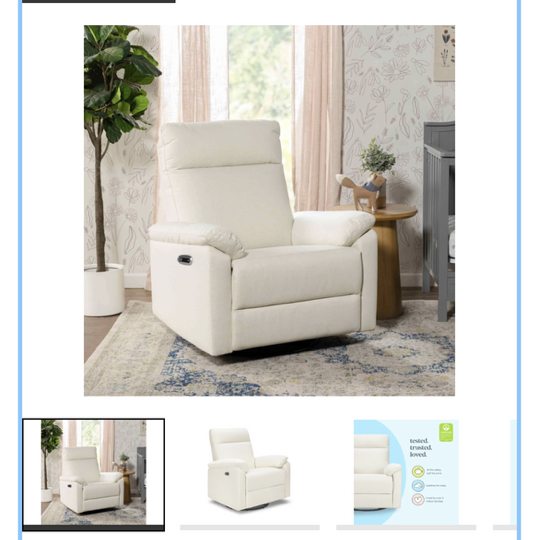 DaVinci Suzy Power Swivel Glider and Recliner