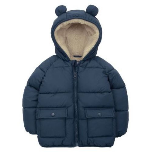 Rokka&rolla Baby Boys' Borg Lined Puffer Coat Infant Jacket-navy, Size 9-12 Months