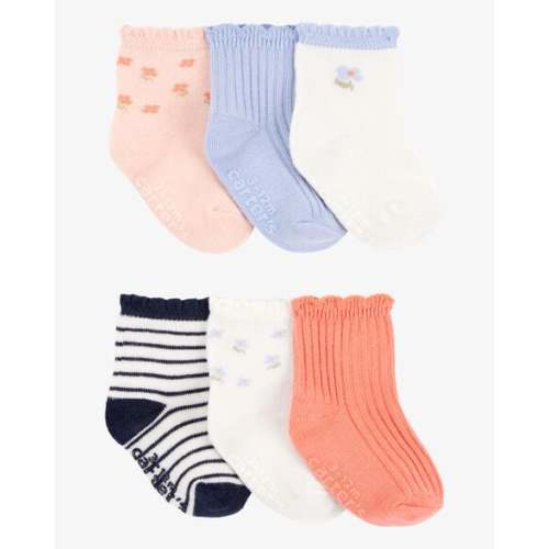 Baby Girl 6-Pack Floral Ruffle Booties - Carter's | Carter's