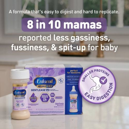 Enfamil NeuroPro Gentlease Ready to Feed Infant Formula Bottles - 2 fl oz Each/24ct