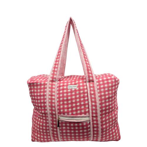 Hattie Gingham Oversize Tote Bag