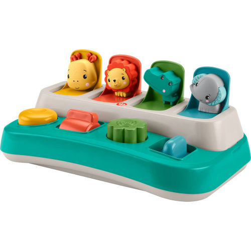 Fisher-Price Busy Buddies Pop-Up Infant Fine Motor Toy for Ages 9+ Months, Multi-Color