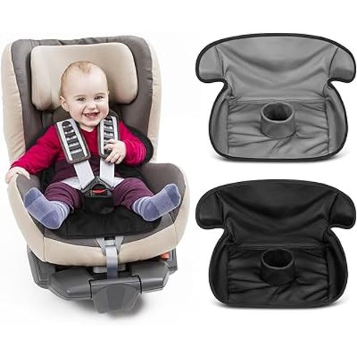 2 Pack Black Car Seat Protector for Potty Training Waterproof Piddle Pad Cover from Spillages Nappy Leaks Toilet Training Anti Slip Backing Strollers Carseat Liner for Toddlers Babies