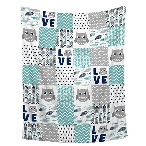 Cute Owl Blanket - Ultra Soft Owl Throw Blanket for All Season - Owl Decor for Daycare/Infant/Stroller - Owl Gift Ideas for Toddlers Boys Girls,30"x40"-Toddlers/Crib Size